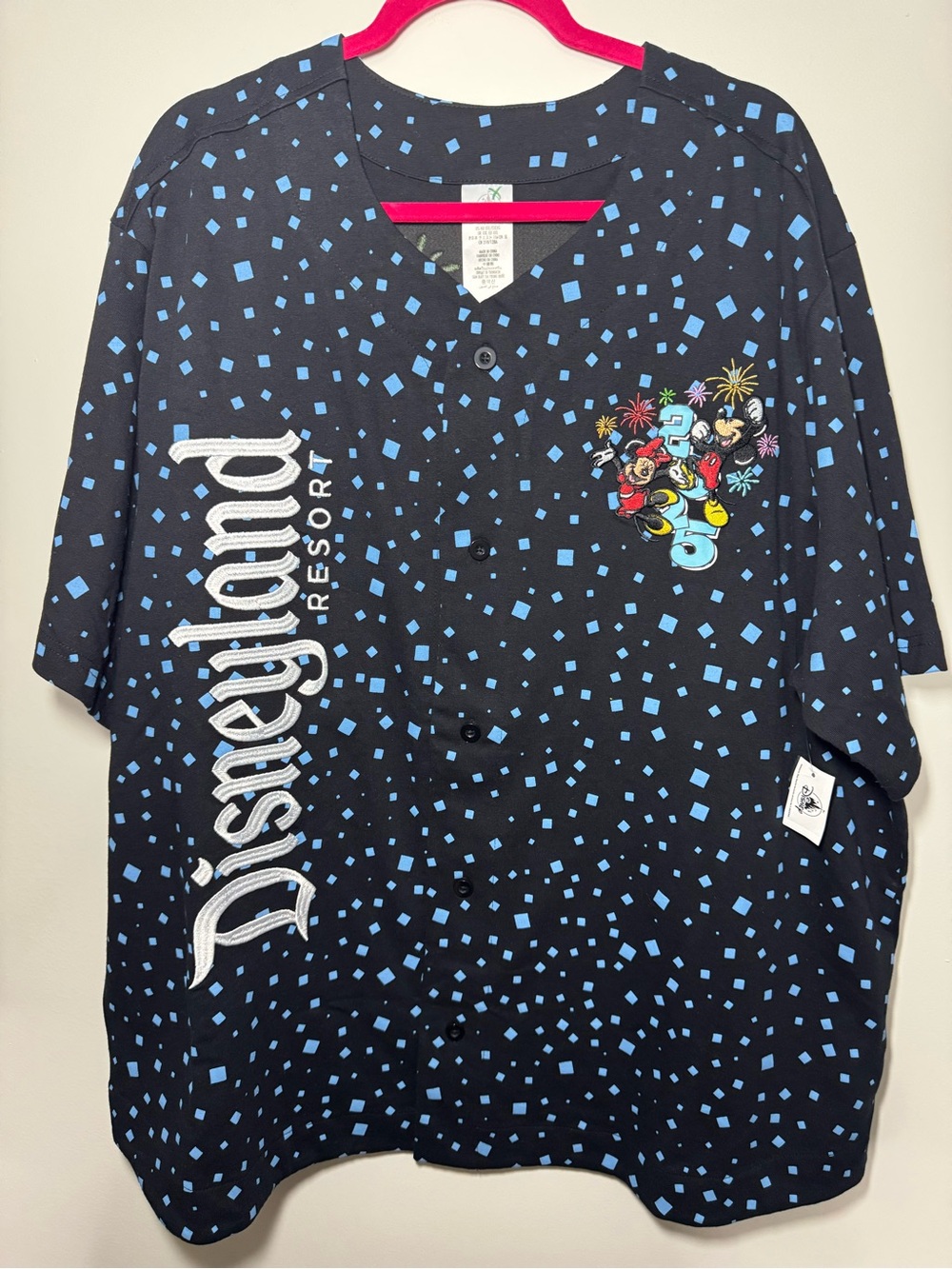 NWT Disney Disneyland Resort 2025 Baseball Jersey Shirt Mens Size XXL